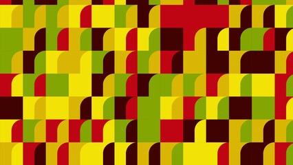 yellow, red and green geometric pattern,  wallpaper for tile, banner, tableclothe