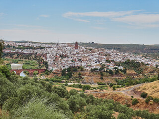 Fototapeta premium typical andalusian village with white painted houses