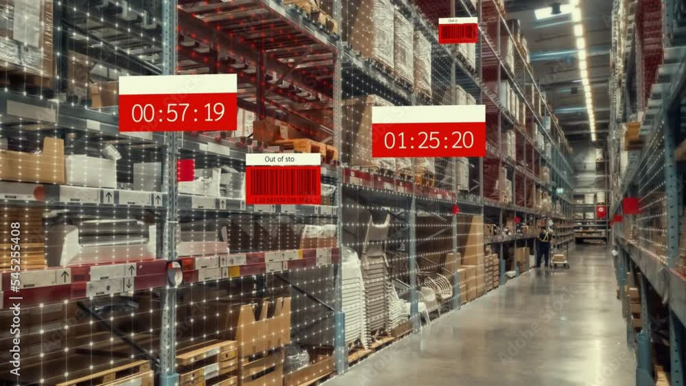 Poster augmented reality technology system in deft smart warehouse identify package picking and delivery . 