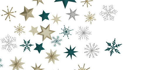 Glossy 3D Christmas star icon. Design element for holidays.