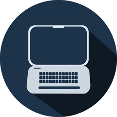 Flat Web Service Icon with rounded shape and shadow