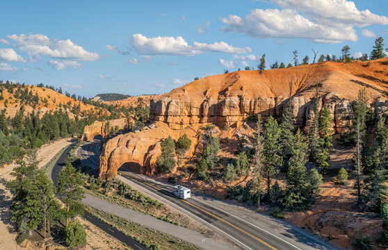 The tunnels near the Red Canyon Visitor Center on Highway 12 in the Dixie National Forest - Utah