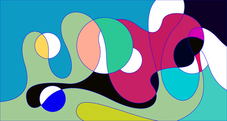 Vector colorful abstract psychedelic liquid and fluid background pattern