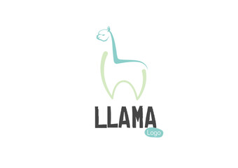 South American llama, logo concept  © Milos