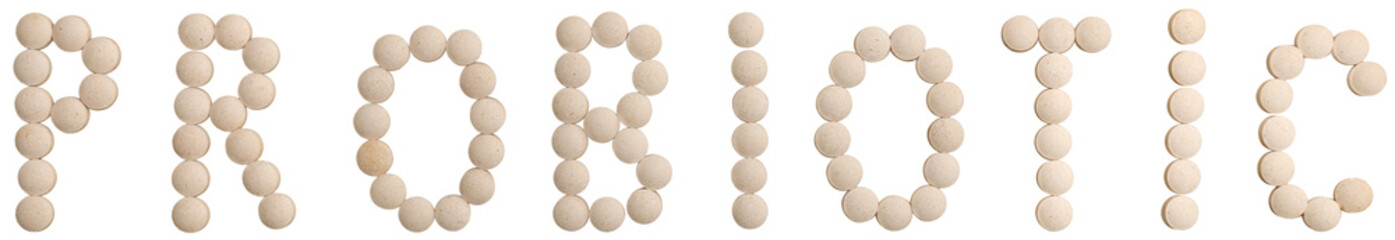 White chlorella pills or probiotic pills