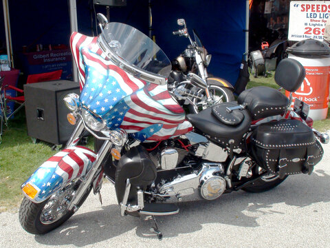 DAYTONA BEACH, FL, USA - MARCH 09, 2011: Custom Harley Davidson Motorcycle Display During the 70th Anniversary of the Daytona Beach Bike Week.
