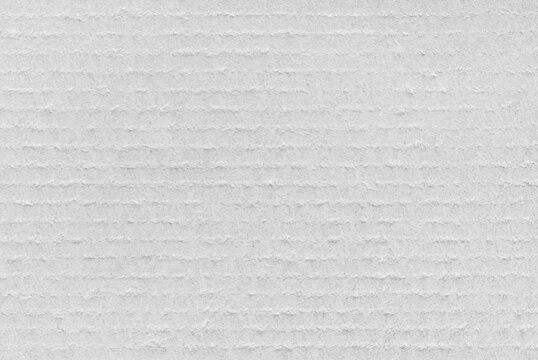 White recycled corrugated box cardboard texture as background © Irina