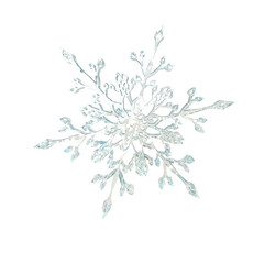 Transparent snowflake made from ice (1)