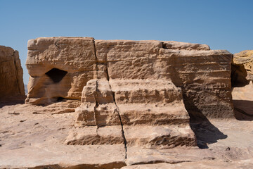 High Place of Sacrifice Altar or Motab in Petra, Jordan