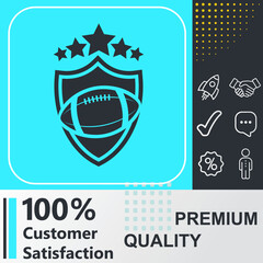 American football logo icon. Social media sign. Vector illustration