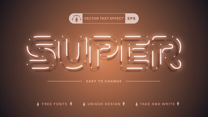 Yellow Glow - Editable Text Effect, Font Style