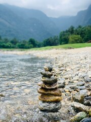 stones on the river