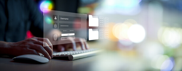 programming about cyber security. cybersecurity concept Global network security technology, business people protect personal information. Encryption with a padlock icon on the virtual interface.