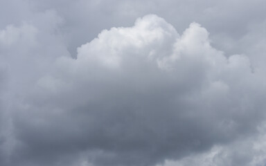 Cloudy gray clouds in the sky.