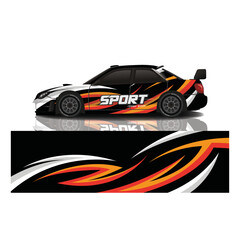 Obraz premium Car decal wrap design vector