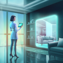 augmented reality, furniture, mixed reality, room, chair, table, architecture, 