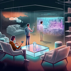 augmented reality, furniture, mixed reality, room, chair, table, architecture, 