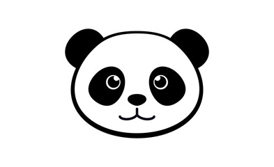 Little Panda. Cartoon Panda. Cute Panda Face. Baby Shower