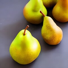 Fototapeta na wymiar pears on a light blue background