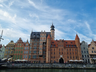 Fototapeta premium near the river, in Gdansk, near old town of Gdansk