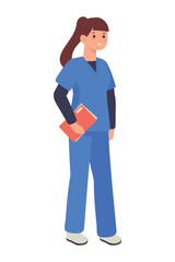 nurse with file