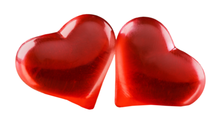 Valentines Day background with red hearts.