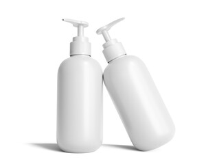 Blank Soap Dispenser Bottle packaging with transparent background. 3d render.
