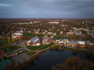Aerial Drone EPIC sunrise in Hightstown New Jersey
