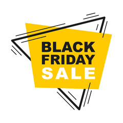 Black Friday sale label. Vector illustration