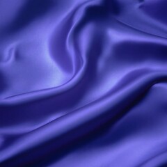 Royal blue silk fabric material texture closeup with folds