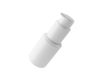 blank white plastic spray bottle with transparent background. 3D render.