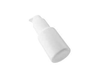 blank white plastic spray bottle with transparent background. 3D render.
