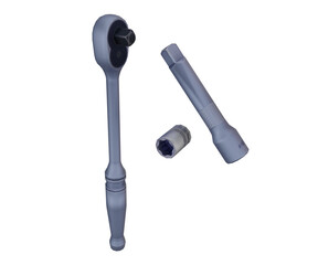 3d rendering realistic ratchet wrench