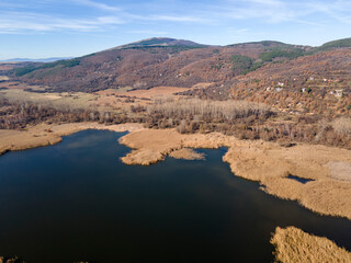 Fototapeta na wymiar Aerial view of Choklyovo swamp, Bulgaria