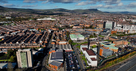 Aerial photo of Royal Victoria Hospital Belfast Northern Ireland