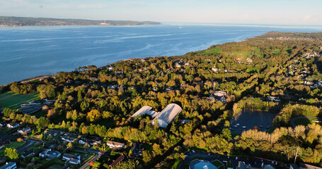 Aerial photo of The Ulster Transport Museum Holywood with Belfast Lough Down Belfast Northern...