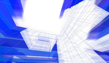 Obraz premium Abstract architecture background 3d illustration