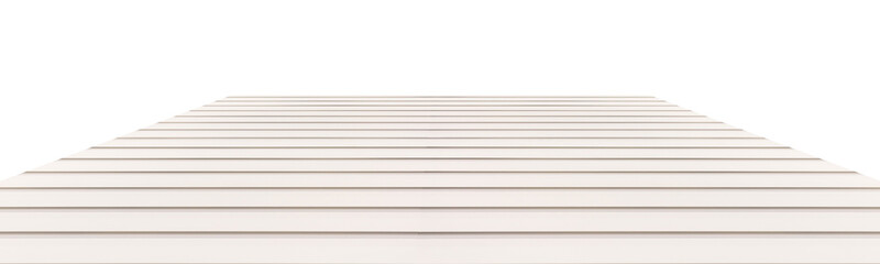Fototapeta premium Old wooden path isolated on white
