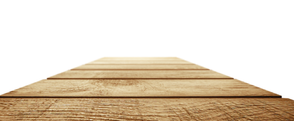 Old wooden path  isolated on white