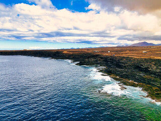 Cliff on the coast of Lanzarote