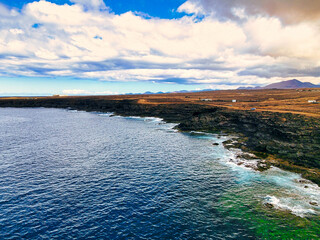 Cliff on the coast of Lanzarote