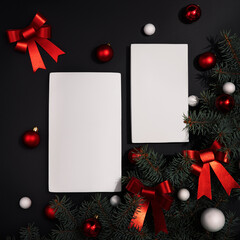 Obraz premium Christmas or new year banner background 