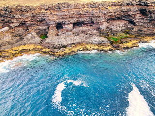 Cliff on the coast of Lanzarote