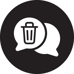 delete message glyph icon