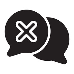 Obraz premium block glyph icon