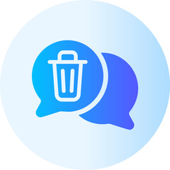 delete message gradient icon