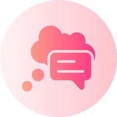 speech balloon gradient icon