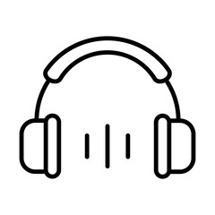 Headphone, Earphone, Headset Icon Logo Design Vector Template Illustration Sign And Symbol Pixels Perfect