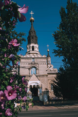 Fototapeta na wymiar Mykolaiv, Ukraine - September 4, 2021. Cathedral of the Kasperovskaya Icon of the Mother of God