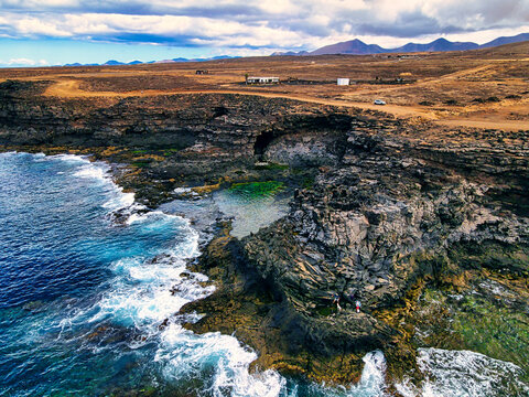 Cliff on the coast of Lanzarote